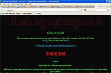 Anonymous pirate 300 sites en Chine